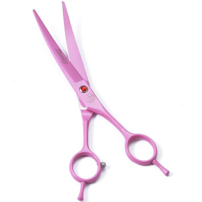 Moontay Professional Dog Scissors Set - 7 Inch/8 Inch Curved Chunkers & Thinning Shears with Grooming Comb - Image 2
